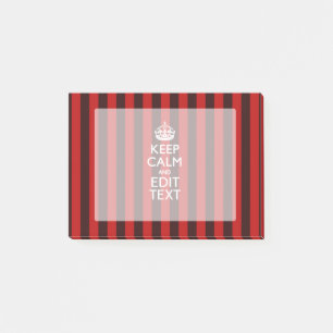 Personalisiert Behalten Beruhigen Sie die rot gest Post-it Klebezettel