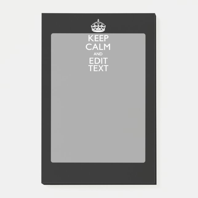 Personalisiert Behalten Beruhigen und Text auf sch Post-it Klebezettel (Vorderseite)