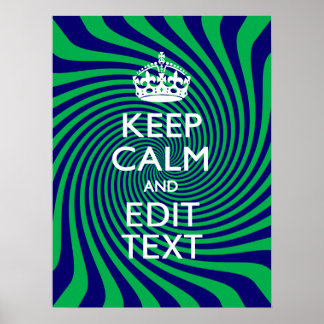 Personalisiert Behalten Calm Blue und Green mit ei Poster