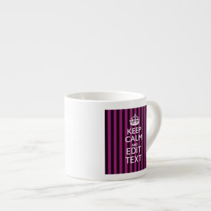 Personalisiert BEHALTEN CALM Ihren Text Fuchsia St Espressotasse