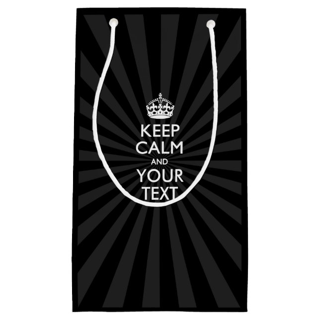Personalisiert BEHALTEN CALM und Ihr Text auf Bers Kleine Geschenktüte (Vorderseite)