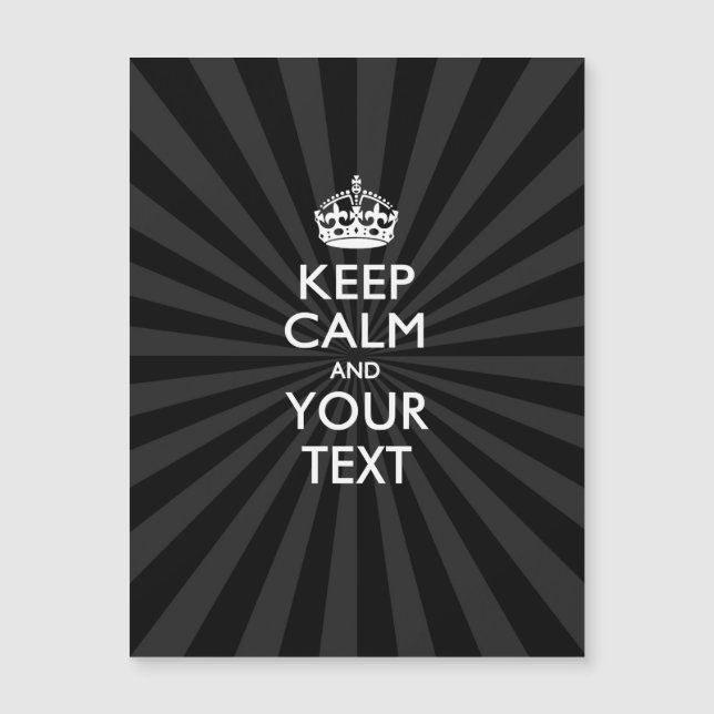 Personalisiert BEHALTEN CALM und Ihr Text auf Bers Magnetkarte (Vorderseite)