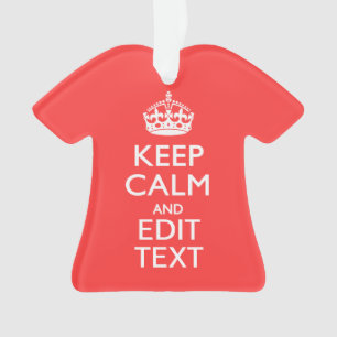 Personalisiert BEHALTEN CALM und Ihr Text auf Pink Ornament