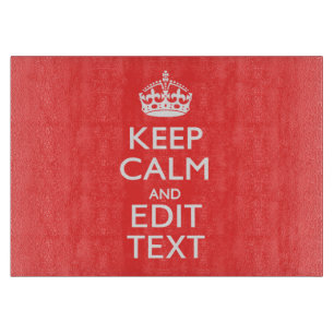 Personalisiert BEHALTEN CALM und Ihr Text auf Pink Schneidebrett