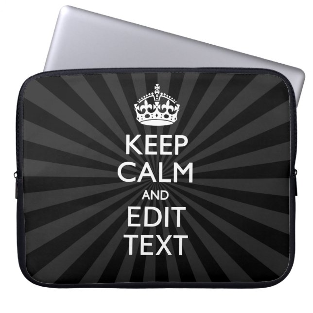 Personalisiert BEHALTEN CALM und Ihr Text auf Sunb Laptopschutzhülle (Vorderseite)