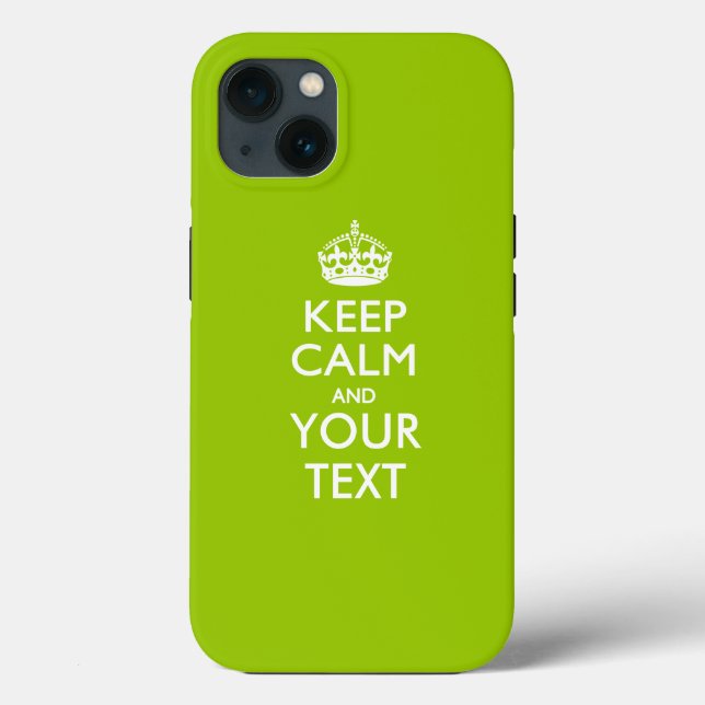 Personalisiert BEHALTEN CALM UND Ihr Text Case-Mate iPhone Hülle (Rückseite)