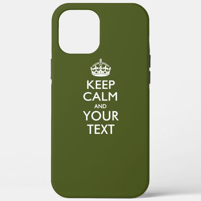Personalisiert BEHALTEN CALM UND Ihr Text Case-Mate iPhone Hülle (Rückseite)