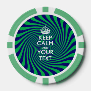 Personalisiert BEHALTEN CALM UND Ihr Text Pokerchips
