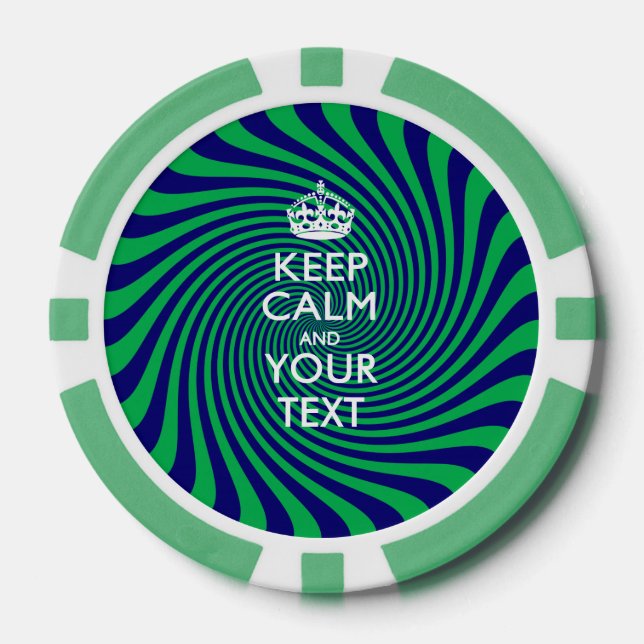 Personalisiert BEHALTEN CALM UND Ihr Text Pokerchips (Vorderseite)