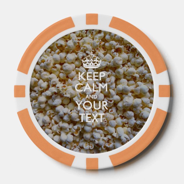 Personalisiert BEHALTEN CALM UND Ihr Text Pokerchips (Vorderseite)
