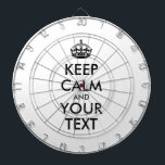 Personalisiert BEHALTEN CALM und IHRER TEXT Dartscheibe<br><div class="desc">Personalisiert BEHALTE CALM und IHREN TEXT. Bearbeiten Sie diese Entwurfsvorlage - ERSTELLEN SIE IHREN TEXT.</div>