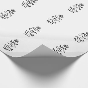 Personalisiert BEHALTEN CALM und IHRER TEXT Geschenkpapier