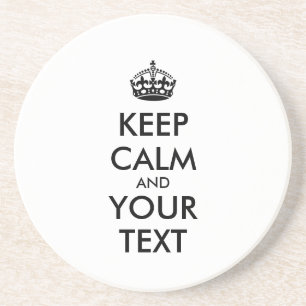Personalisiert BEHALTEN CALM und IHRER TEXT Getränkeuntersetzer