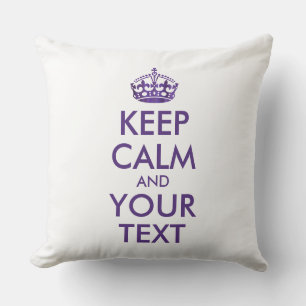 Personalisiert BEHALTEN CALM und IHRER TEXT Kissen