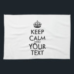 Personalisiert BEHALTEN CALM und IHRER TEXT Küchentuch<br><div class="desc">Personalisiert BEHALTE CALM und IHREN TEXT. Bearbeiten Sie diese Designvorlage - ERSTELLEN SIE IHREN TEXT UND SETZEN SIE IHR FOTO EIN.</div>