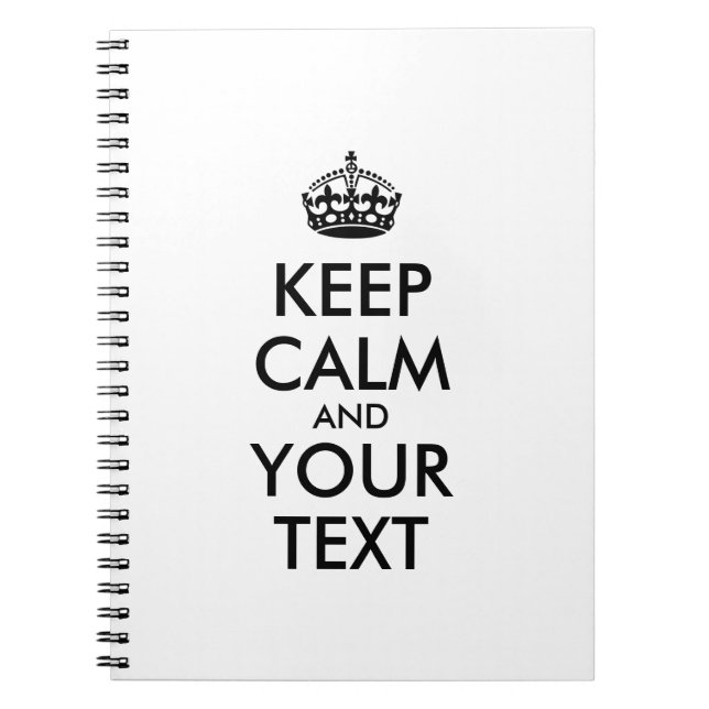 Personalisiert BEHALTEN CALM und IHRER TEXT Notizblock (Vorderseite)