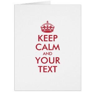 Personalisiert BEHALTEN CALM und IHRER TEXT - rote