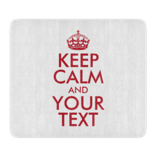 Personalisiert BEHALTEN CALM und IHRER TEXT Schneidebrett