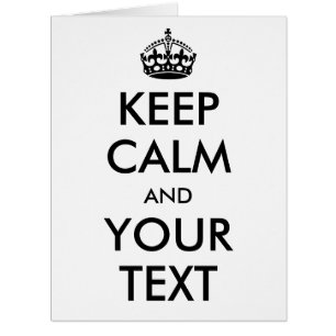 Personalisiert BEHALTEN CALM und IHRER TEXT - SCHW
