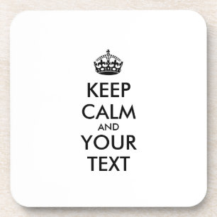 Personalisiert BEHALTEN CALM und IHRER TEXT Untersetzer