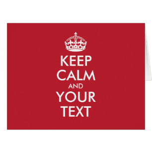 Personalisiert BEHALTEN CALM und IHRER TEXT - weiß