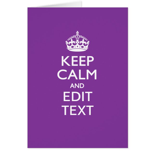 Personalisiert BEHALTEN CALM UND Text bearbeiten a (Vorne)