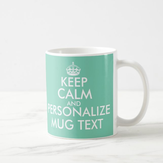 Personalisiert Behalten Ruhe Hochzeit Tasse und Ta (Rechts)