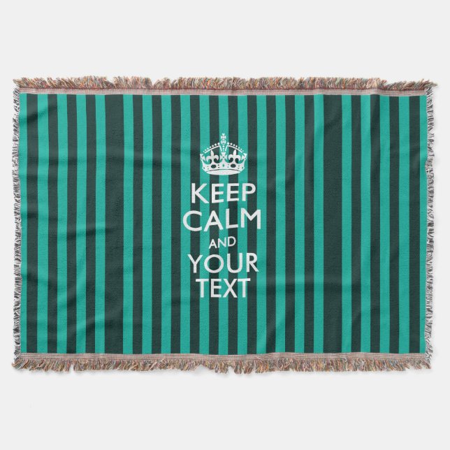 Personalisiert Behalten Ruhe und Ihr Text für Cool Decke (Vorderseite)