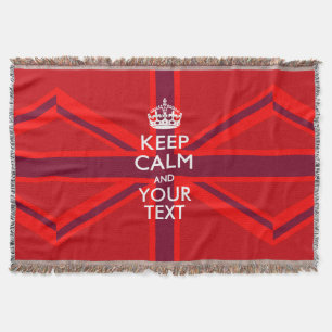 Personalisiert Behalten Ruhe und Ihr Text für Cool Decke