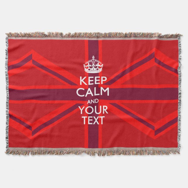 Personalisiert Behalten Ruhe und Ihr Text für Cool Decke (Vorderseite)