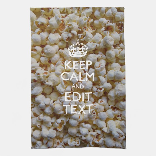 Personalisiert BEHALTEN Sie RUHE UND Ihren Text Handtuch (Vertikal)