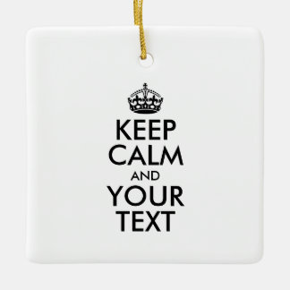 Personalisiert BEHALTEN Sie RUHE und IHREN TEXT Keramikornament
