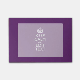 Personalisiert BEHALTEN Sie RUHE UND Ihren Text Post-it Klebezettel