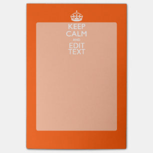 Personalisiert BEHALTEN Sie RUHIG UND redigieren Post-it Klebezettel