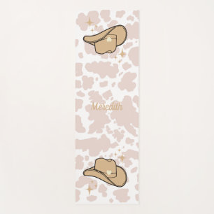 Personalisiert Beige Cowgirl Rodeo Yogamatte