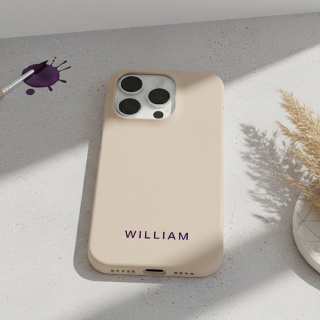 Personalisiert Beige Farbe iPhone Case mit benutze (Von Creator hochgeladen)