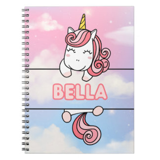 Personalisiert Bella Unicorn Girlie Notebook Notizblock