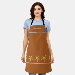 Personalisiert benannt Blue Green w/Starfish Schür Schürze