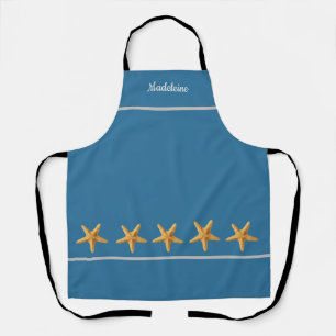Personalisiert benannt Blue Green w/Starfish Schür Schürze