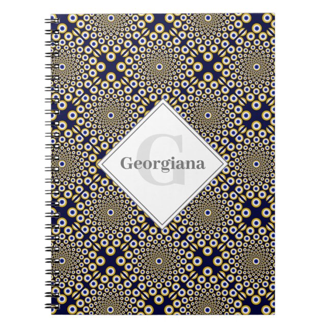 Personalisiert beobachten wir Sie mit Navy & Gold  Notizblock (Vorderseite)