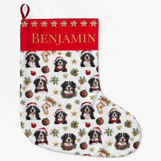 Personalisiert Bernese Mountain Dog Weihnachten Großer Weihnachtsstrumpf