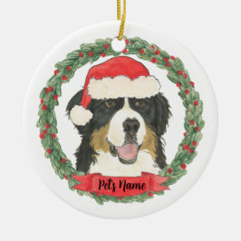 Personalisiert Bernese Mountain Dog Weihnachten Keramik Ornament