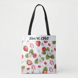 Personalisiert Berry, Blume RX Symbol Pharmacy Tas Tasche