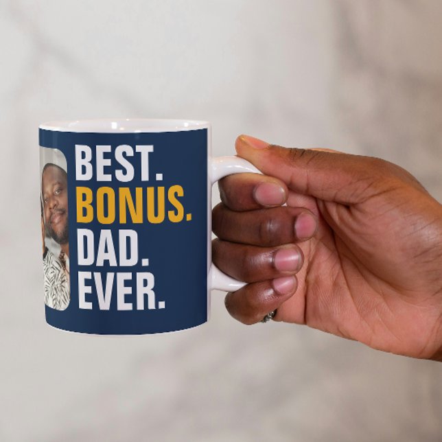 Personalisiert Best Bonus Vater je Stepfather Kaffeetasse (Personalized Best Bonus Dad Ever Stepfather Coffee Mug from Ricaso. For the best Stepdad ever)