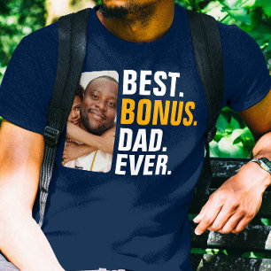 Personalisiert Best Bonus Vater je Stepfather T-Shirt
