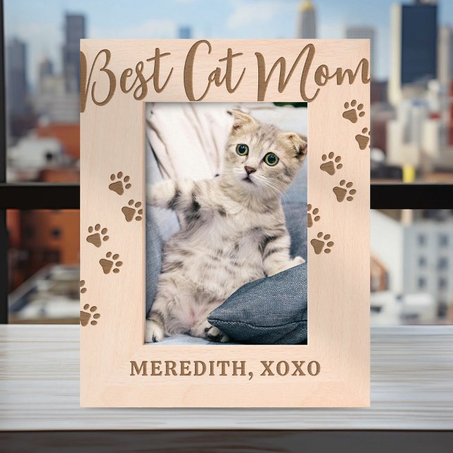 Personalisiert Best Cat Mama Geätzte Rahmen (Von Creator hochgeladen)