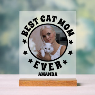Personalisiert Best Cat Mama je Foto Mattiert Acrylschild