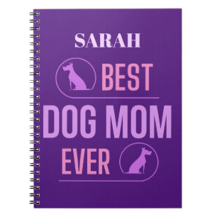 Personalisiert Best Dog Mama Ever, Notebook Notizblock