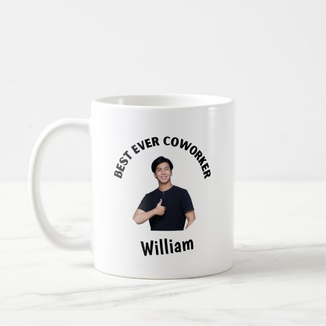 Personalisiert Best Ever Coworker | FOTO Kaffeetasse (Links)