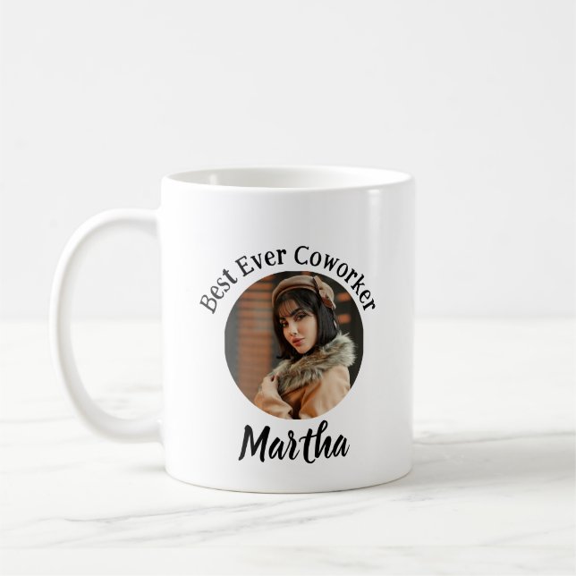 Personalisiert Best Ever Coworker | FOTO Kaffeetasse (Links)